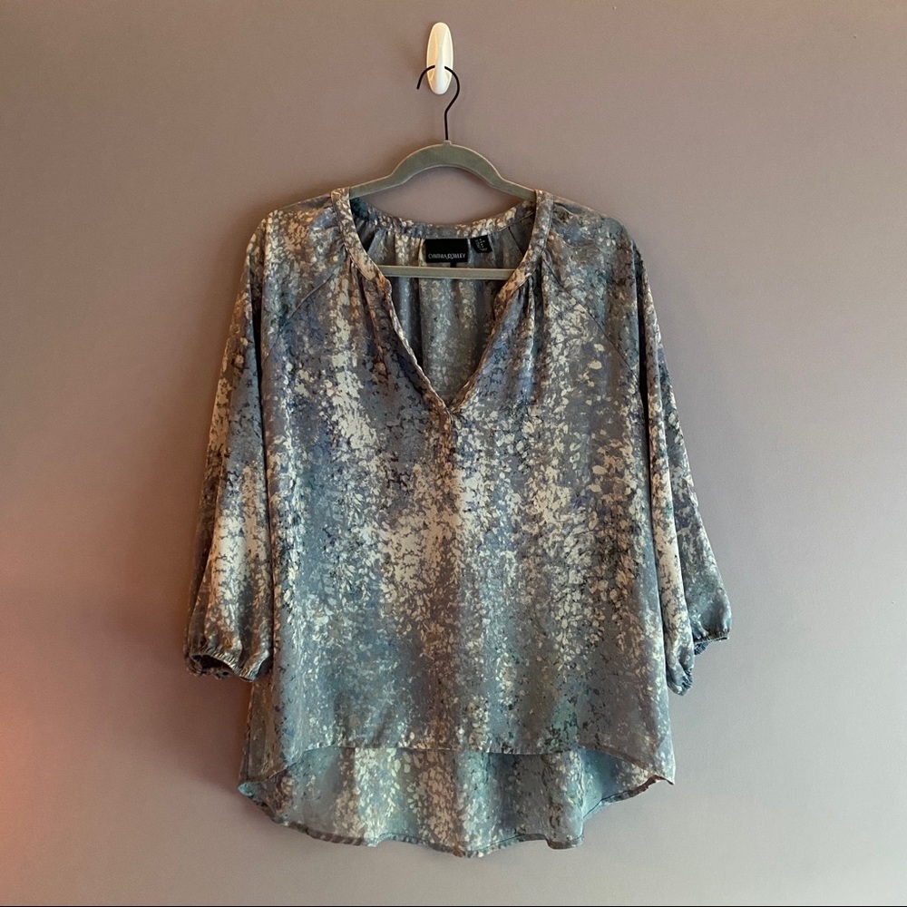 Cynthia Rowley Printed 3/4 Sleeve Top